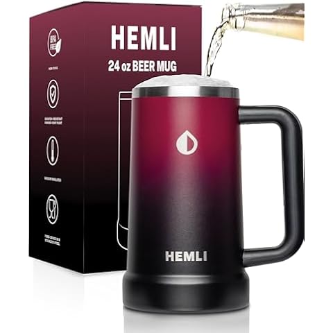Hemli 24 oz Triple Insulated Beer Mug Cover