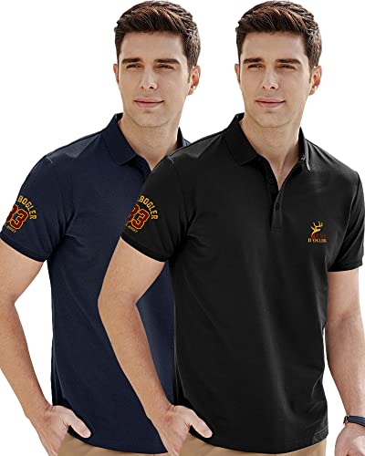 Image of EYEBOGLER Regular Fit Mens Polo Neck Half Sleeve Soild Casual Tshirt