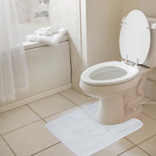 Alfombrilla para baño en forma de U cojín absorbente portátil para inodoro 6