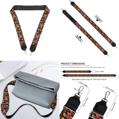 Image of Jeiento Replacement Shoulder Strap,2 Piece Set Guitar Style Handbag Crossbody Strap Adjustable Guitar Straps for Women Girls
