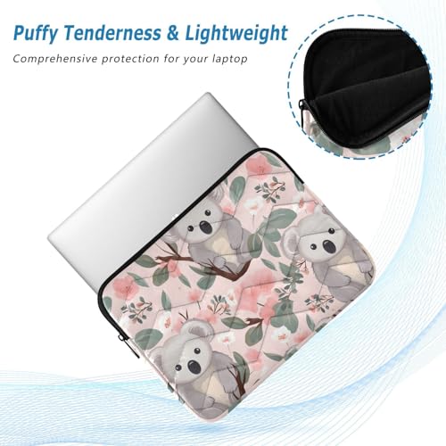 Funda para portátil 13-14 pulgadas con diseño Koala floral rosa miniatura 5