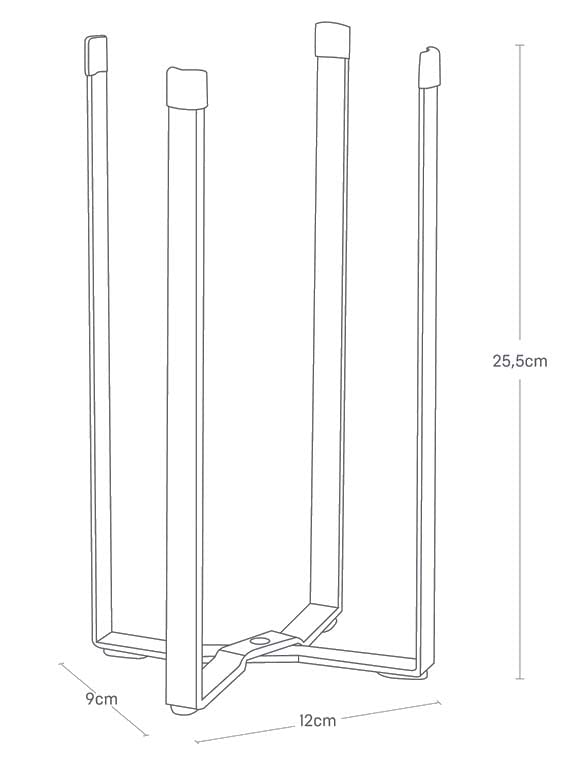 Yamazaki 6785 TOWER Kitchen Multi-Use Stand, black, Steel/Silicon Resin, Minimalist, 12 x 10 x 27 cm, 26.42 cm - Image 3
