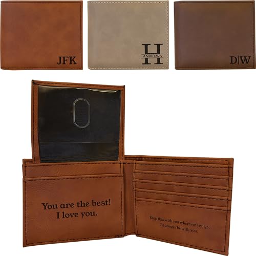 On The Rox Personalized Men’s Leather Wallet - Engraved Mens Wall...