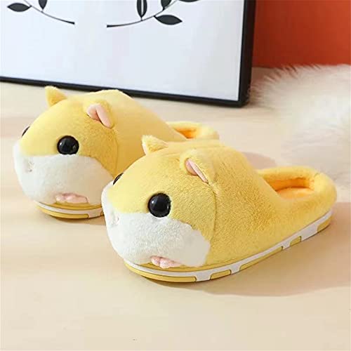 Womens Cute shoes Hamster slippers Animal Slippers Novelty Cozy Fuzzy Slippers Soft Plush Winter Warm House Shoes cotton slippers2