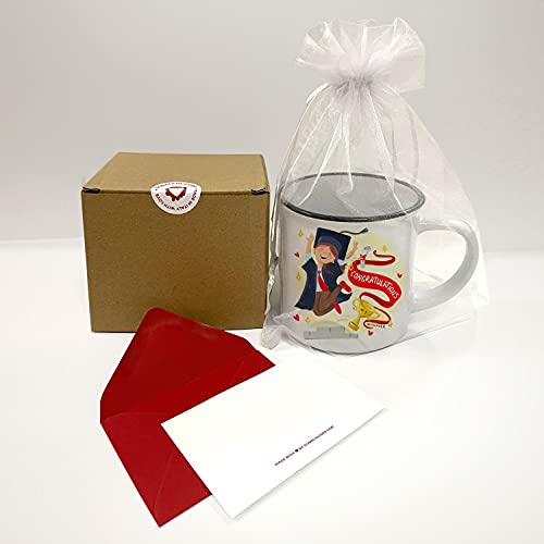 Mug Lover - Congratulations! - (Hers - ENGLISH) - Mug gift idea with envelope, greeting card and organza pouch - Image 2