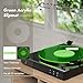 Turntable Mat Record Platter Slipmat: Greenlit Acrylic Record Player Platter Vinyl Slip Mats for Turntables Antistatic Tighter & Defined Bass, Green