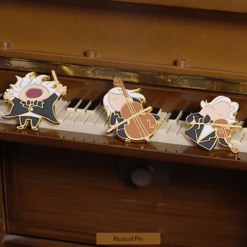 Image of Musical Enamel Pin Music Brooch Music Badge for Backpack Clothing Hat Decoration