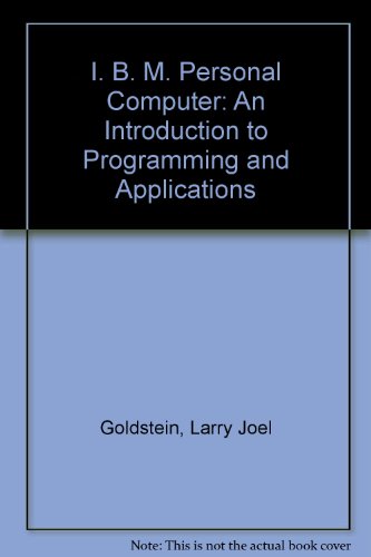 IBM Personal Computer: An introduction to progr... 0893031119 Book Cover