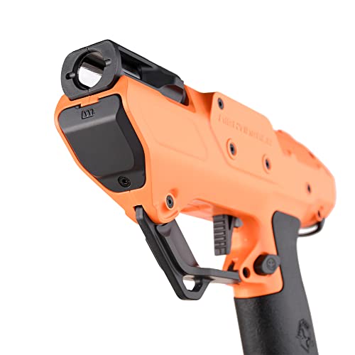 Worker Nightingale Blaster Pro, Strong Magnetic Semi-Auto Flywheel Half Dart Blaster Pistol Toy Free Diy (Battery Not Included) Black Orange #TOP3