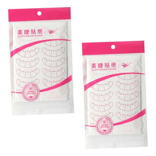 PartyKindom 20 Sheets 5-Point Eyelash Positioning Stickers Curved for Easy Application Eyelash Extension Training Pad