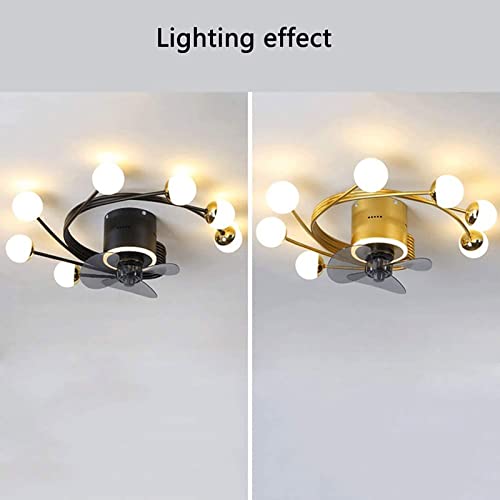 Ventilateur de plafond DC avec lampe LED réglable pour salon - 2