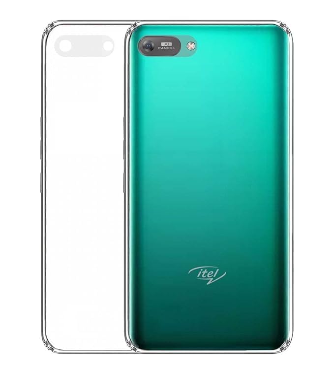 Image of COVERBLACK Soft Rubber Silicon Clear Back Cover Compatible Model for itel A25 - Transparent