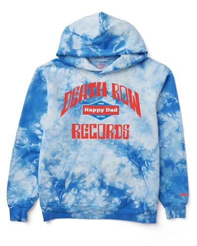 Happy Dad x Death Row Tie Dye Hoodie, Blue, 100% Want It All