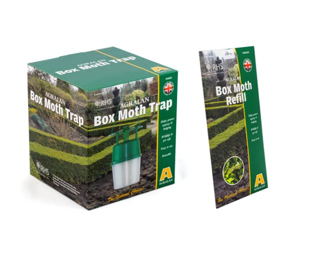Agralan RHS Approved Natural Pheromone Lure Traps & Refills | Codling Moth | Plum Moth | Box Tree Moth | Chafer Beetle | Raspberry Beetle Control (Box Moth Trap & Refill)