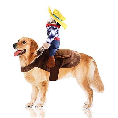 SEIS Pet Riding Costume Novelty Pet Supplies Cowboy Rider Horse Riding Designed...