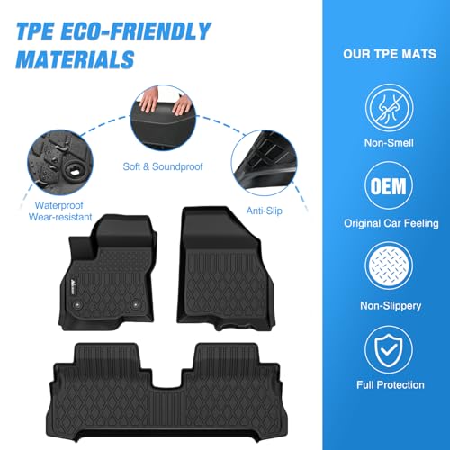 Image of Nilight Floor Mats for Chevy Bolt EV 2017 2018 2019 2020 2021 2022 2023 | All Weather Custom Fit Heavy Duty Floor Liners