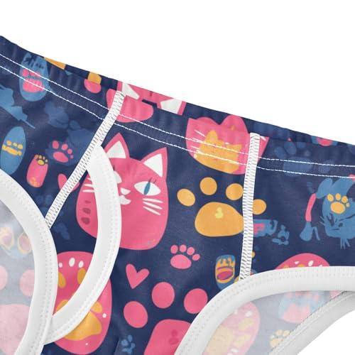 KLL Footprint Cat Toddler Boy Soft Briefs Breathable Undies4