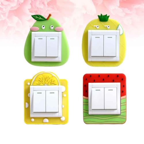 Pegatinas para interruptores de silicona que no dañan la pared de frutas 5