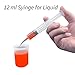 Wisdom Teeth Syringe, 10 Pack Irrigation Dental Syringes with Measure Scale & Curved Tip for Dental Care Liquid Oral Tonsil Stone