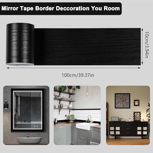 Cinta Adhesiva para Bordes Impermeable y Flexible para Molduras de Paneles de Pared 6
