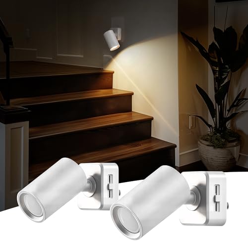 Image of L LOHAS LED Night Lights Plug into Wall,[2-Pack] Wall Spot Lights Indoor with Light Sensor,3000K Soft White Night Lights,for Home Decor Party Bathroom,Hallway