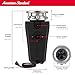 American Standard 10-US-AS-12-SL Garbage Disposal Anti-Jam Stainless Steel Food Waste Grinding System, Slim Line, 1.25 HP, Black