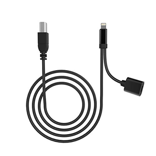 MOSWAG ipad to MIDI Cable with Charge Adapter, USB 2.0 nstruments, USB Microphone
