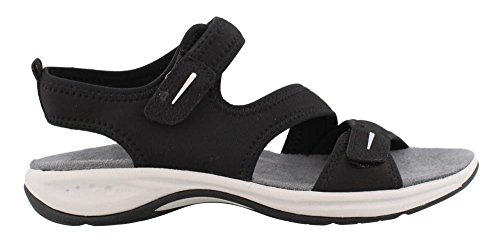 Sandales Everso Easy Spirit chaussures d'été confortables pour femmes pieds larges coloris noir