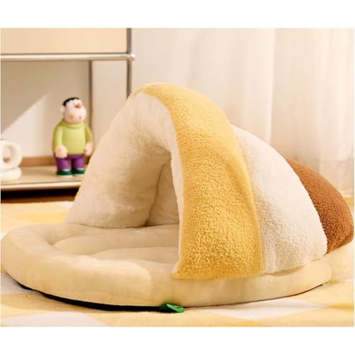 Vlfn 猫用ハウス 犬 ベッド 冬 ペット クッション 猫用こたつ コタツ 布団 猫の家 ペット用品 かわいいスリッパの形 ペット用品 (M,B)