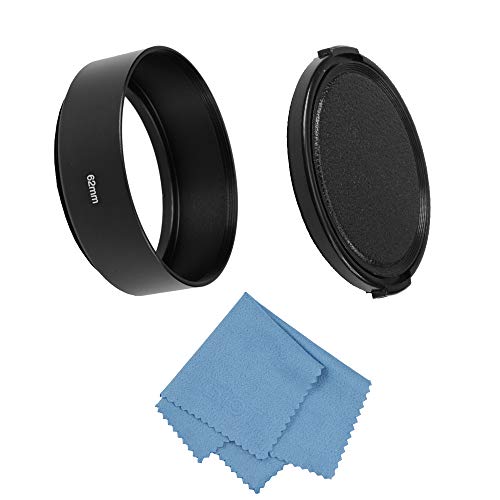 SIOTIメタルレンズフード+クリーニングクロス+レンズキャップ、ライカ/富士フィルム/ニコン/キャノン/サムソンのレンズに対応できる