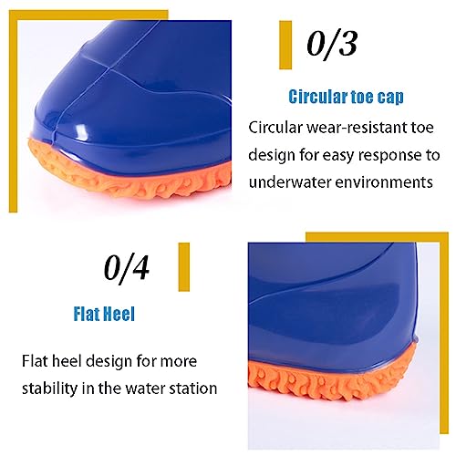 Foto von Watstiefel Landwirtschaftliche wasserdichte Watstiefel aus PVC, bequeme, rutschfeste und verschleißfeste Watstiefel mit Rindsrippensohle for Herren und Damen (Color : A4, Size : 38)