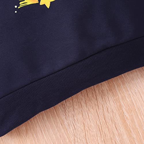 Nubeehoho Toddler Boy Fall Clothes Cartoon Black Graphic Hoodie Kids Cute Pullover Sweatshirts With Kangaroo Pocket Size 7（Wing-8127） #TOP5