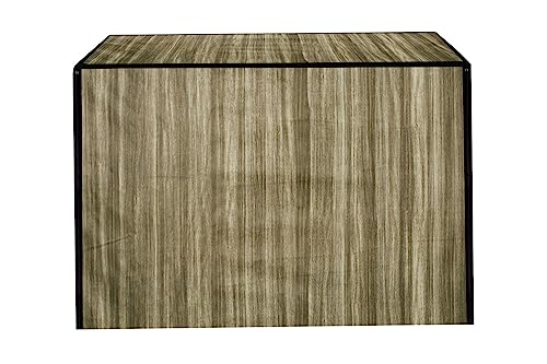 Image of Stylista Waterproof Front Load Washing Machine Cover Compatible for Haier 8 kg, Wooden Pattern Beige