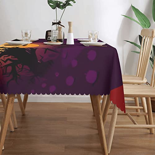 Nappe imprimée Happy Halloween lavable et résistante aux plis