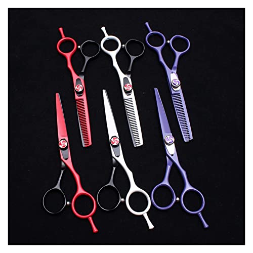 Ciseaux de coiffure pour effiler vos mèches à la maison avec un style bordeaux unique - 3
