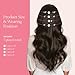 GOO GOO Genius Clip in Hair Extensions, 18inch 120g 7pcs, Seamless PU Clip in Hair Extensions, Virgin Real Human Hair, #2 Dark Brown