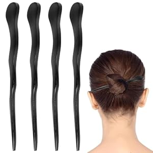 4 PCS Wooden Hair Sticks Hair Chopsticks Carved Hairclips Elegant Hairs Pins Bamboo Shape Hairs Holder Bun Pins for Women Girls
