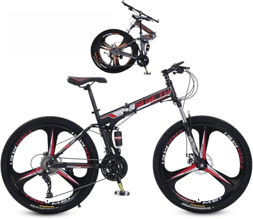 �܂肽���݃}�E���e���o�C�N 26 �C���` 21/24/27 �i�ϑ� �I�t���[�h�^�C�� ���Y�f�|�t���[�� �t�����g�T�X�y���V�����t�H�[�N �@�B���f���A���f�B�X�N�u���[�L (�u���b�N × ���b�hA, 21��)