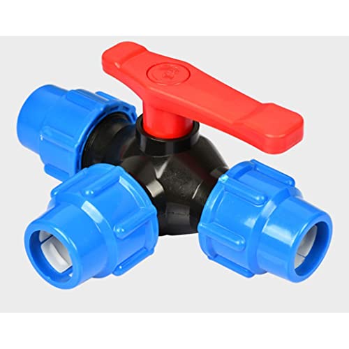 Válvula de bola de tres vías con accesorios de conexión rápida para un control eficiente del flujo de agua en sistemas de jardín y fontanería