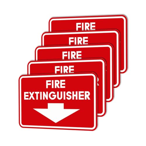 Image of Signs ByLITA Classic Framed Fire Extinguisher (Red) - X-Large 5 Pack