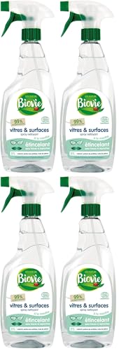 Biovie - Spray vitres et surfaces à l'huile essentielle de menthe (Lot de 4)