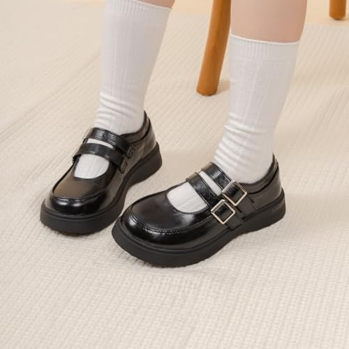 Toddler Little Girls Classic Black Mary Jane Oxford School Uniform Dress Shoes - Flower Girl Party Princess Flats Formal Footwear2