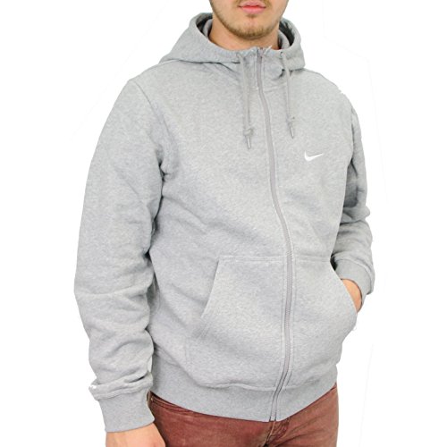NIKE Men's US XL | German 56/58 | Body Height 188 cm Club Full Zip Swoosh, Dark Heather Grey/White