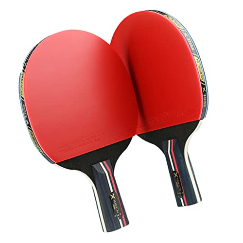 KICHOUSE Portable Table Tennis Set 2pcs Professional Pong Rackets Fast Speed Fine Control for Indoor/