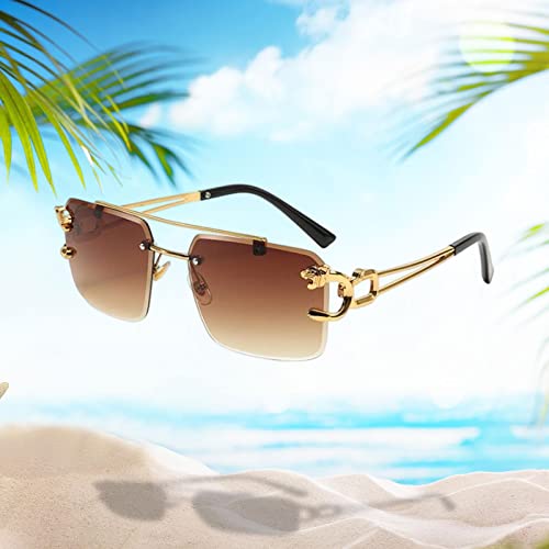 Sleek Rimless Sunglasses for Fashionable Summer4