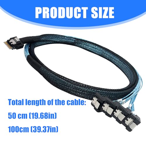 Cable SAS4.0 8654 4I a 7P PCIe4.0 con terminaciones robustas para sistemas críticos 5