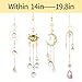 Louxiar 4PK Crystal Suncatcher for Windows Hanging Decor, Prism Sun Catcher with Chain and Hook, Rainbow Maker for Ceiling Garden Home Indoor Ornaments