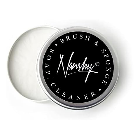 Nanshy Make up Brush Cleaner & Makeup Sponge Cleaner - Organic Natural, Vegan, Cruelty-free, Alcohol-free - Handmade in the UK - Easy to use (soap in a tin) - 40g Cover