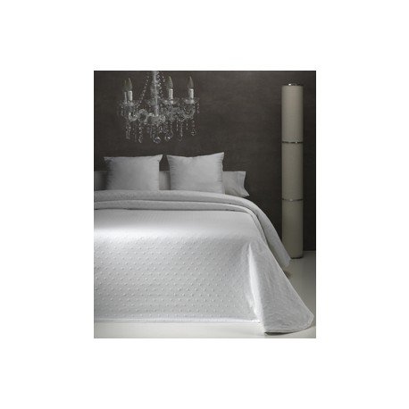 Javier Larrainzar Colcha Bouti Jacquard para Cama de 180, Modelo Carmina, Color Blanco