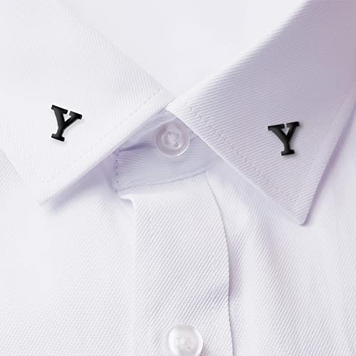 Image of HONEY BEAR Initial Alphabet Letter Lapel Pins Collar Badge Brooches for Mens /Womens Shirt Dress Decoration Black